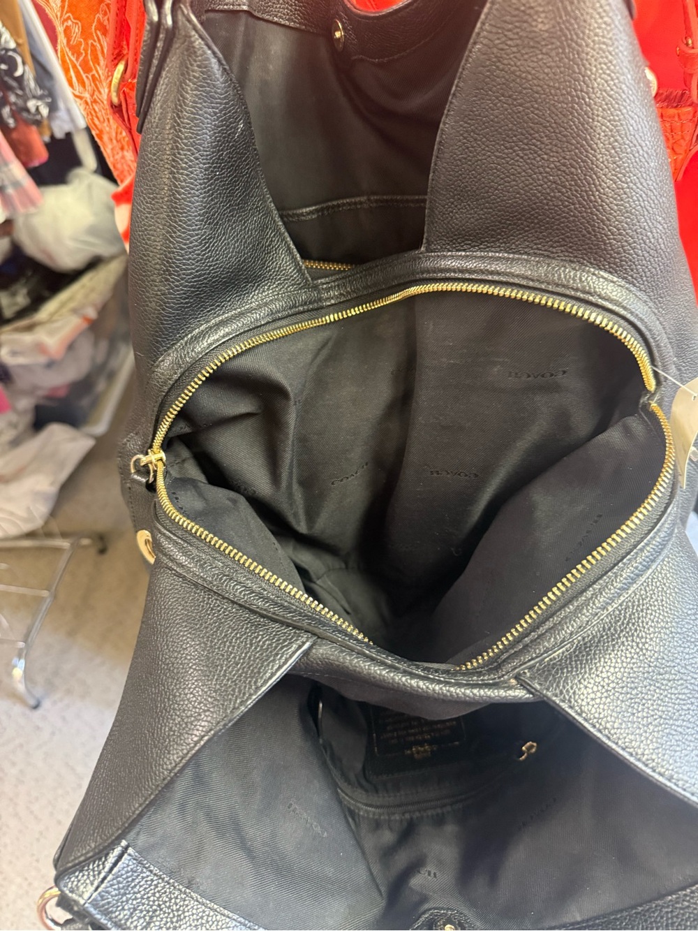 🖤GUC Coach Black Leather Shoulder Bag - Picture 15 of 15